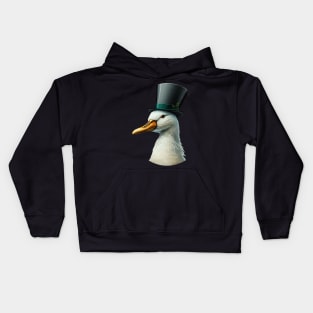 Duck Top Hat Kids Hoodie